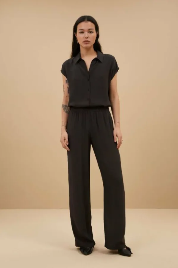 By bar Blouses<kiek viscose top | cafe noir