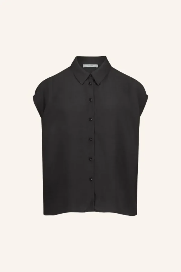 By bar Blouses<kiek viscose top | cafe noir