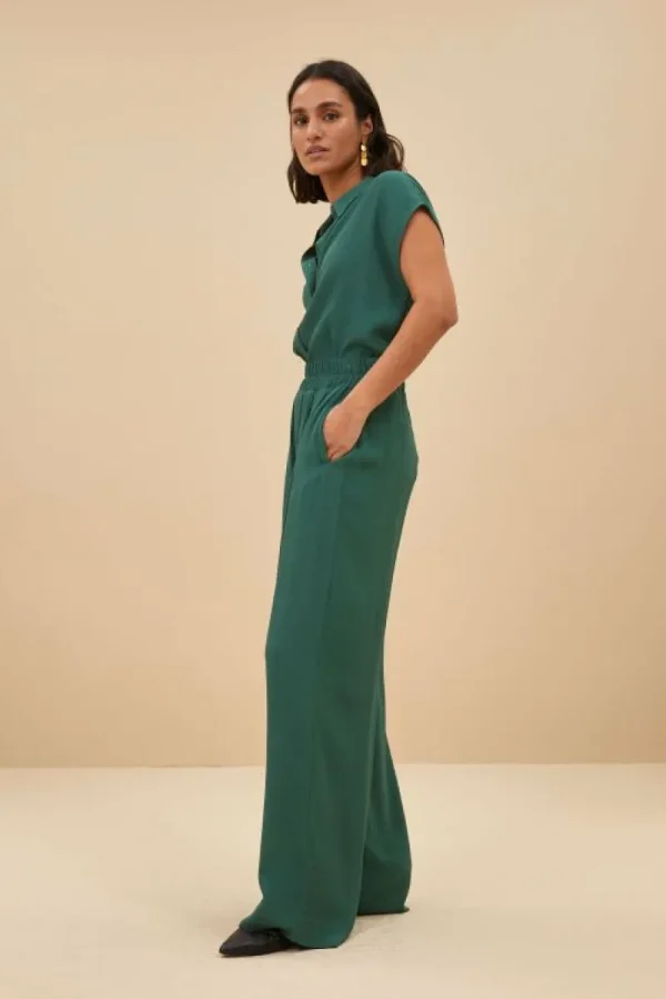 By bar Blouses<kiek viscose top | deep green