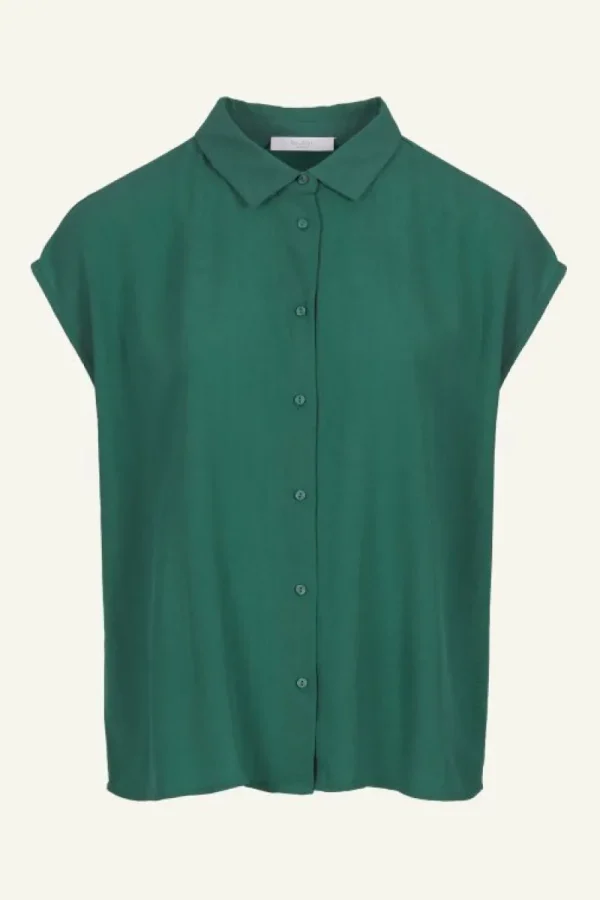 By bar Blouses<kiek viscose top | deep green