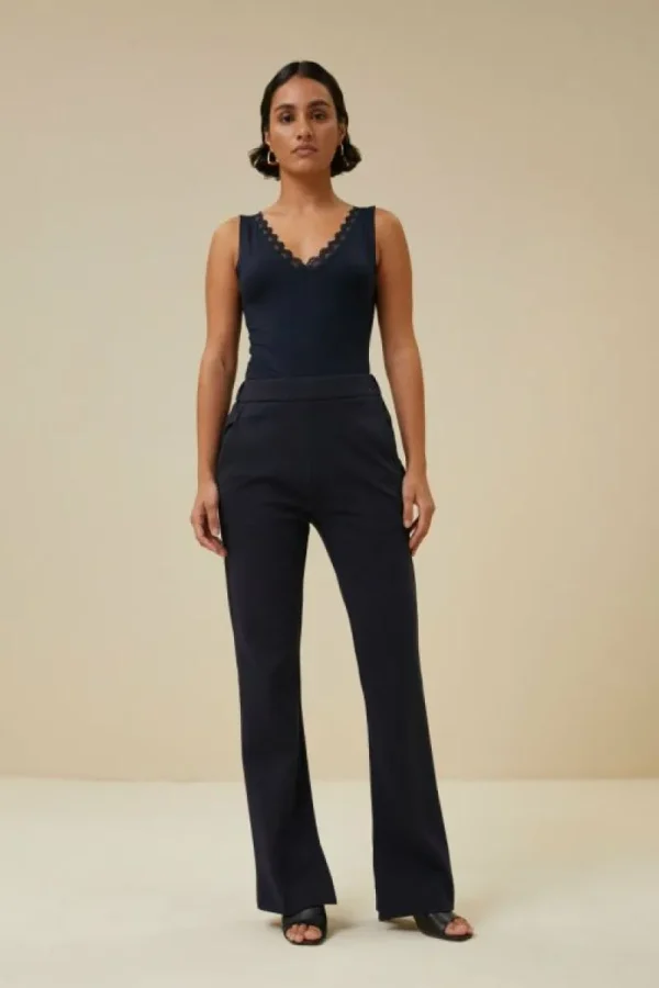 By bar Tops & Shirts<lace singlet | dark navy