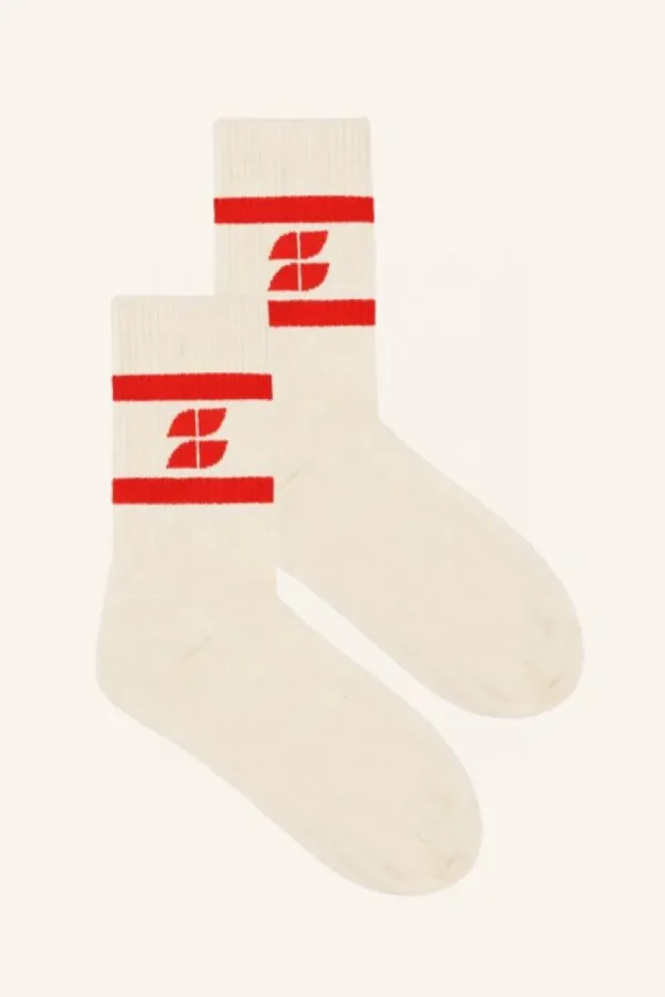 By bar Sokken<logo uni socks | poppy red