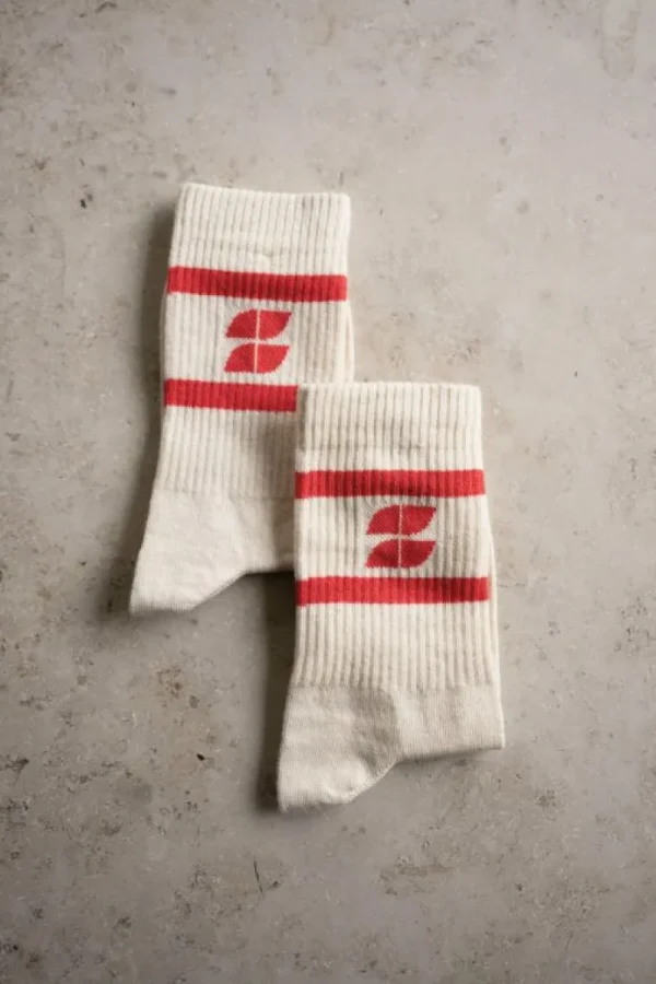 By bar Sokken<logo uni socks | poppy red