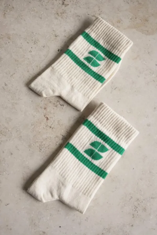 By bar Sokken<logo uni socks | spring green