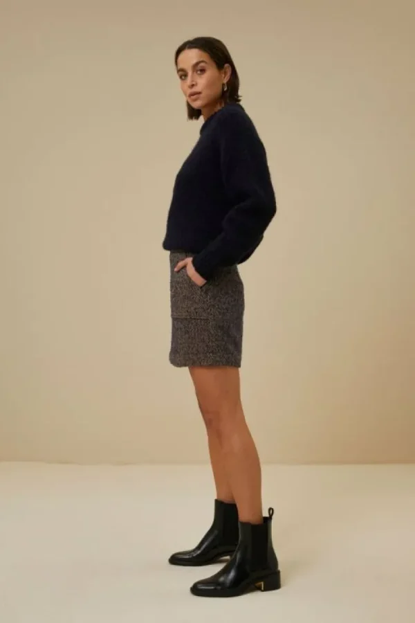 By bar Rokken<lottie tweed skirt | midnight