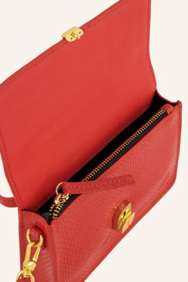 By bar Tassen<loua snake bag | poppy red