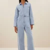 By bar Jumpsuits<louise denim suit | light denim