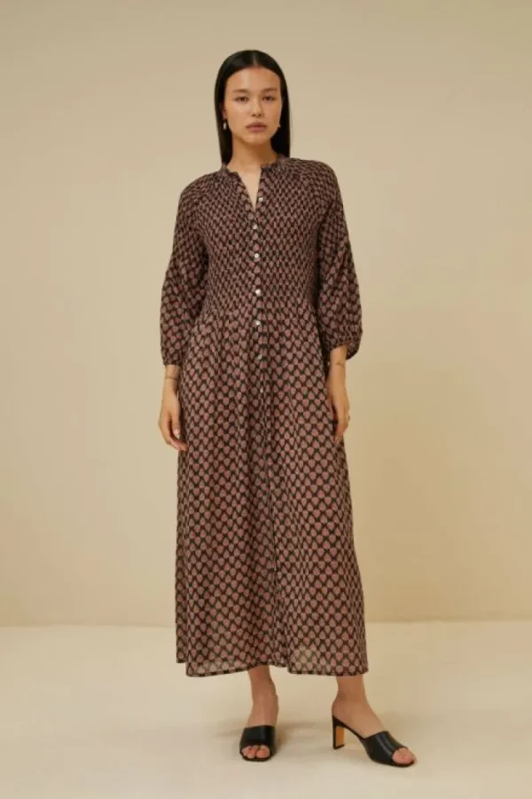 By bar Jurken<loulou leaf dress | leaf print
