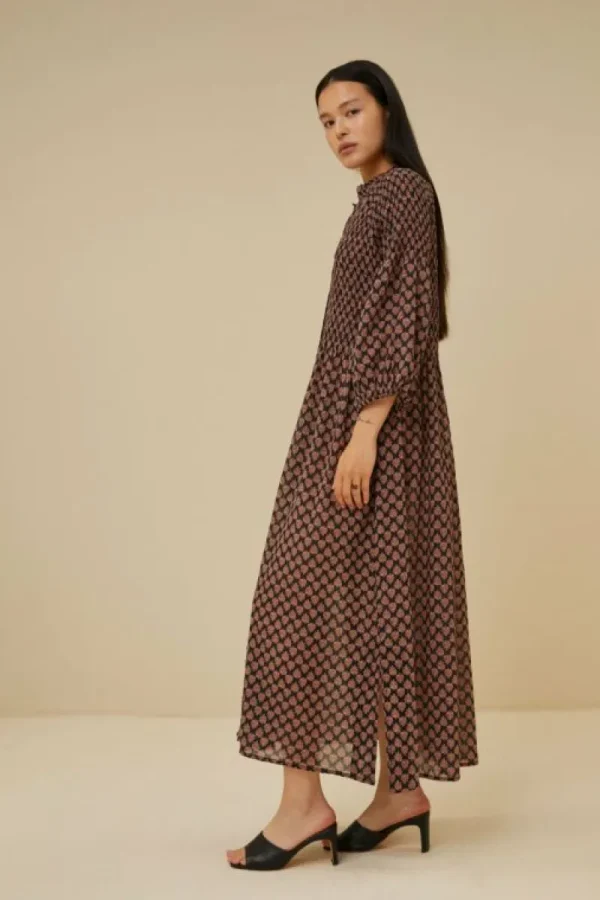 By bar Jurken<loulou leaf dress | leaf print