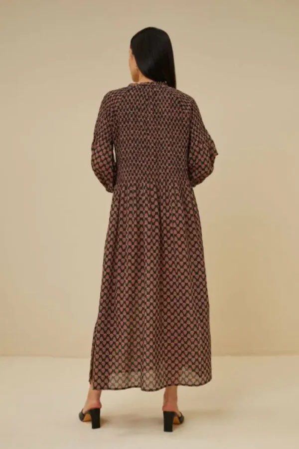By bar Jurken<loulou leaf dress | leaf print