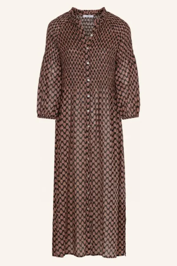 By bar Jurken<loulou leaf dress | leaf print