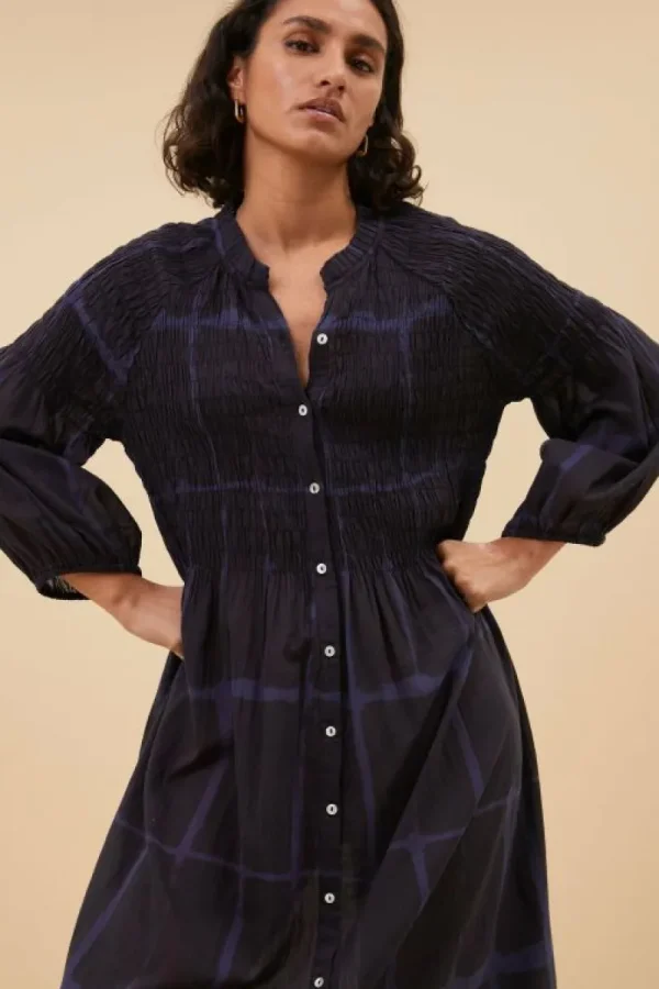 By bar Jurken<loulou square dress | square print