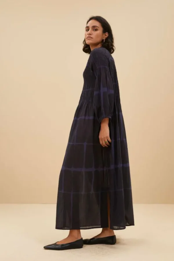 By bar Jurken<loulou square dress | square print