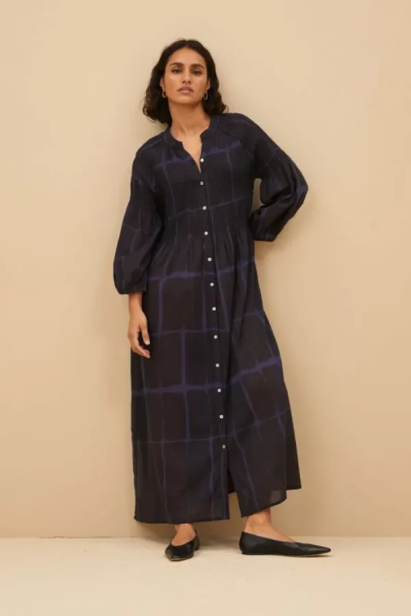 By bar Jurken<loulou square dress | square print