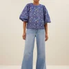 By bar Blouses<mauri blouse | pavo jacquard print