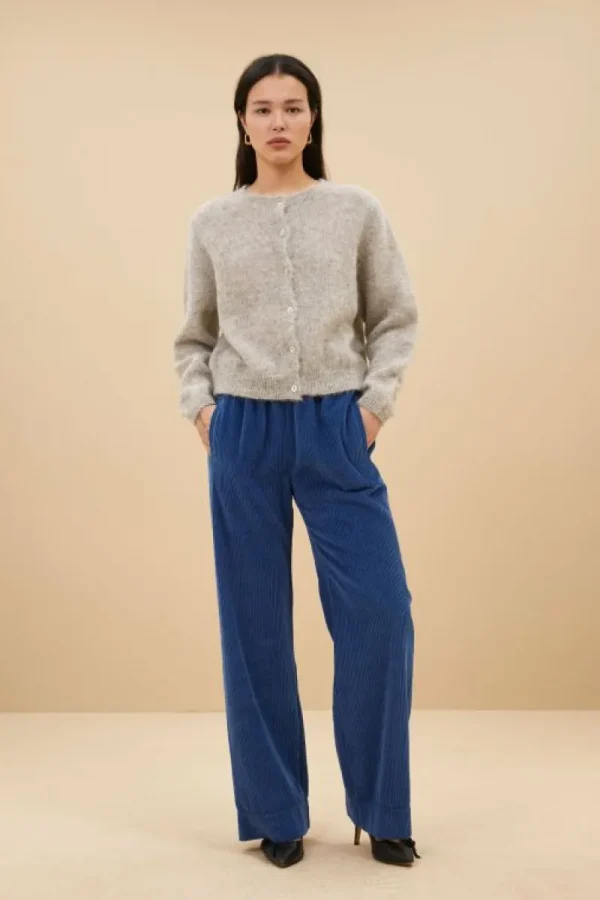By bar Broeken<mees cord pants | bright oil blue