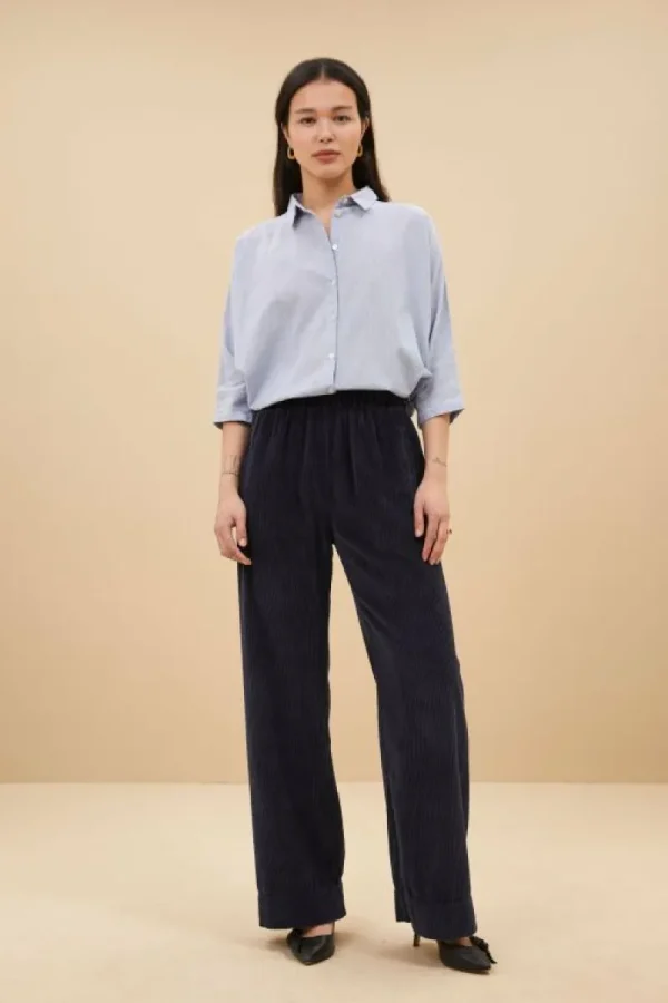 By bar Broeken<mees cord pants | midnight