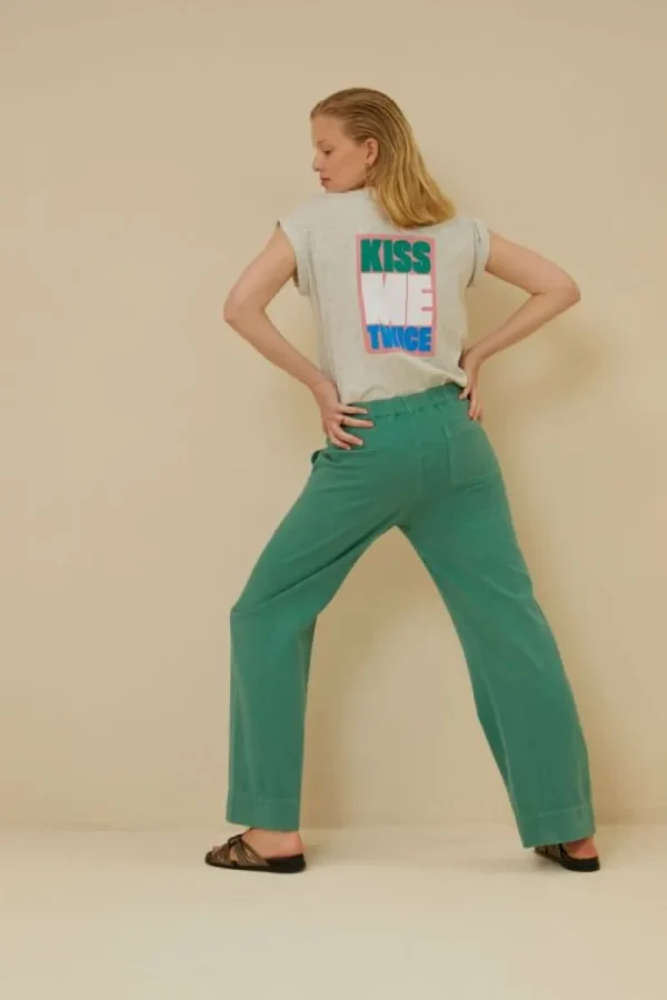 By bar Broeken<mees twill pant | aloe vera