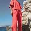 By bar Broeken<mees twill pants | poppy red
