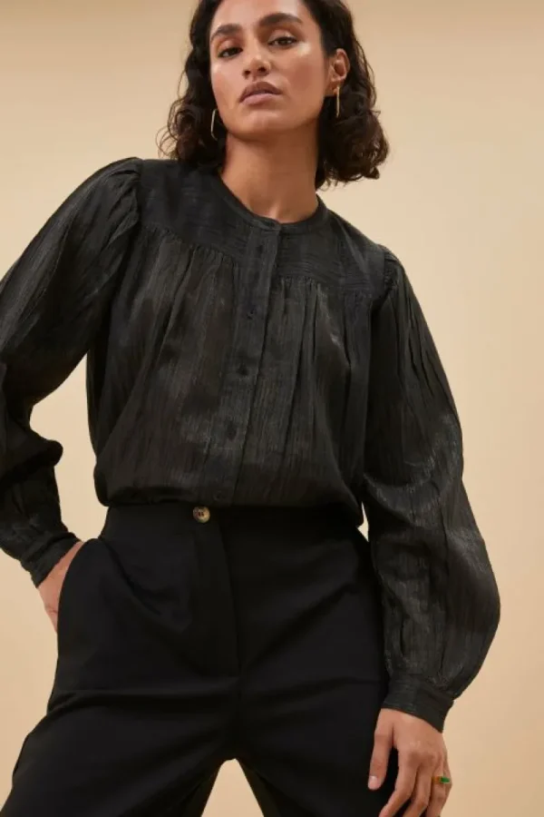By bar Blouses<meggie lurex blouse | midnight