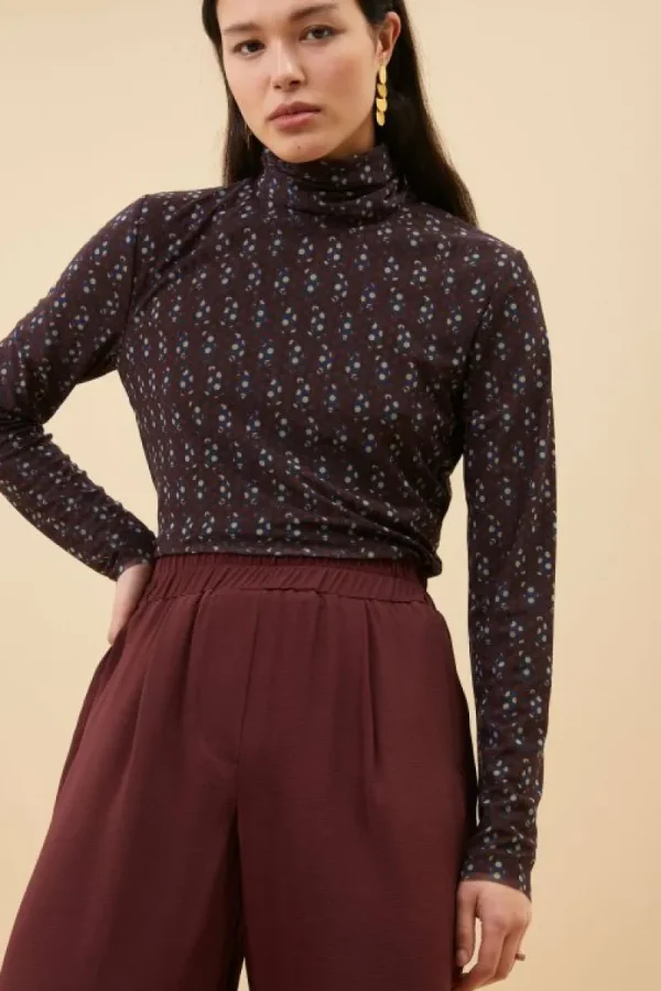 By bar Tops & Shirts<mesh paisley top | paisley dots