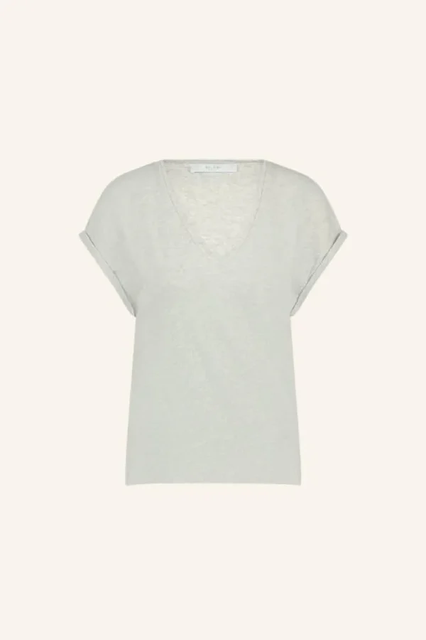 By bar Tops & Shirts<momi logo top | light grey melee