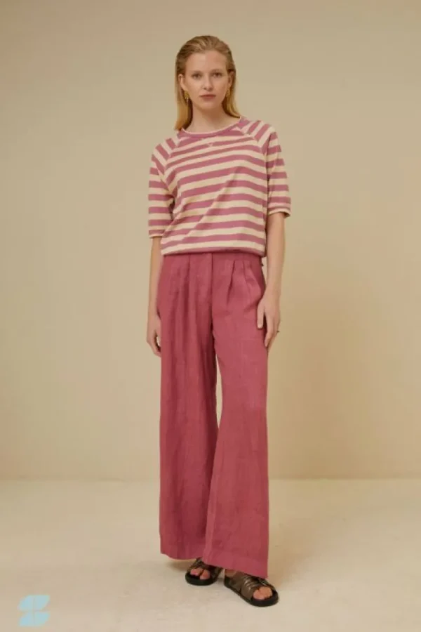 By bar Tops & Shirts<neva big v stripe top | raspberry