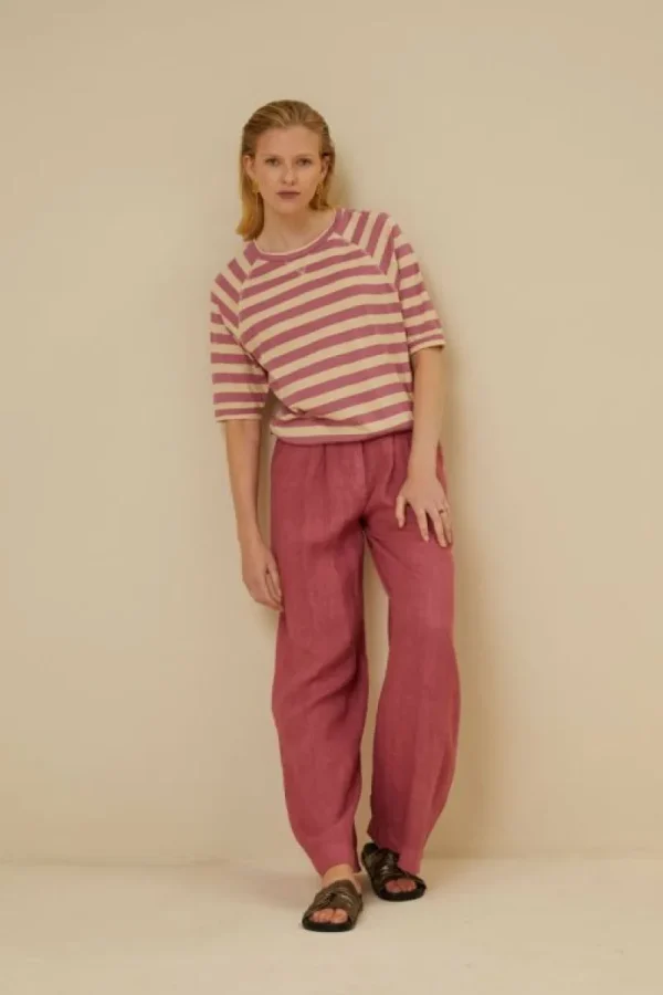 By bar Tops & Shirts<neva big v stripe top | raspberry