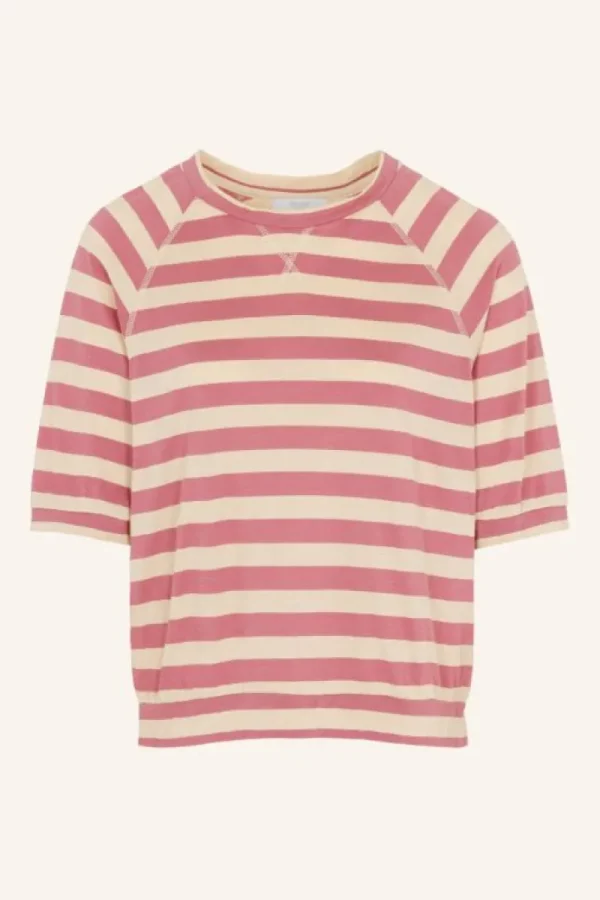 By bar Tops & Shirts<neva big v stripe top | raspberry