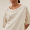 By bar Tops & Shirts<neva slub top | almond