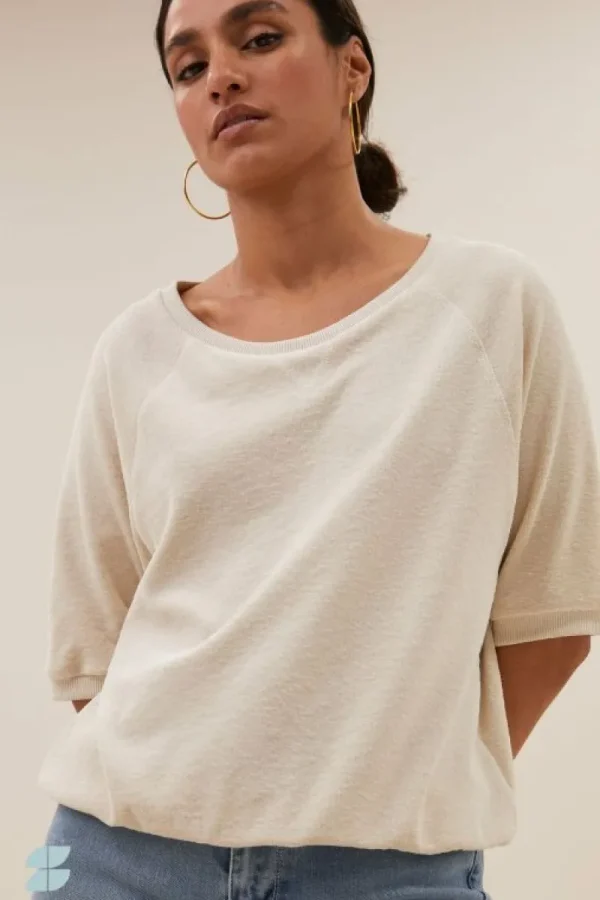 By bar Tops & Shirts<neva slub top | almond