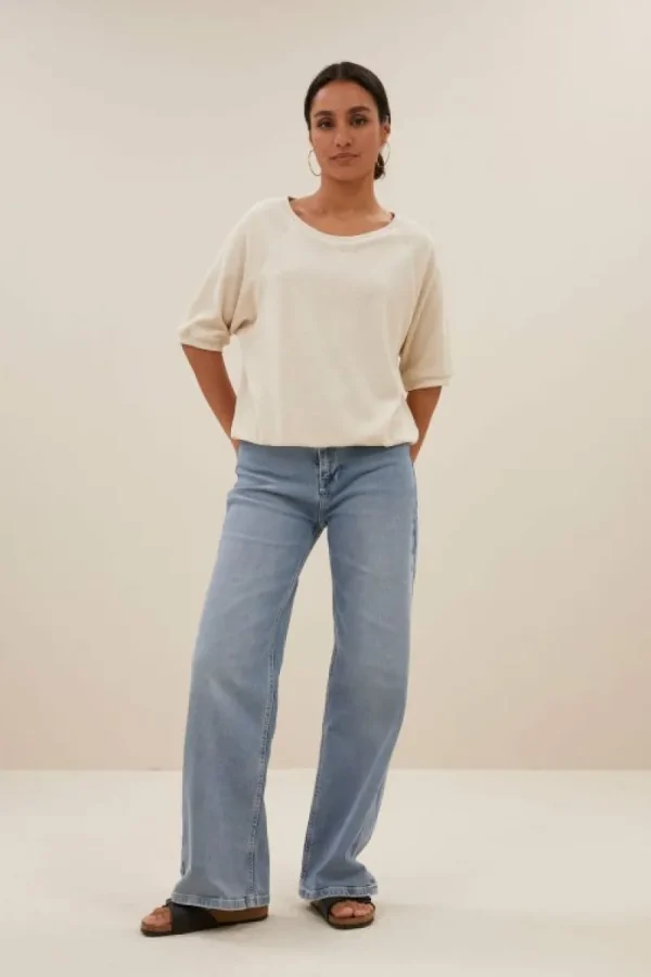 By bar Tops & Shirts<neva slub top | almond