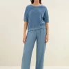 By bar Tops & Shirts<neva slub top | blue stone