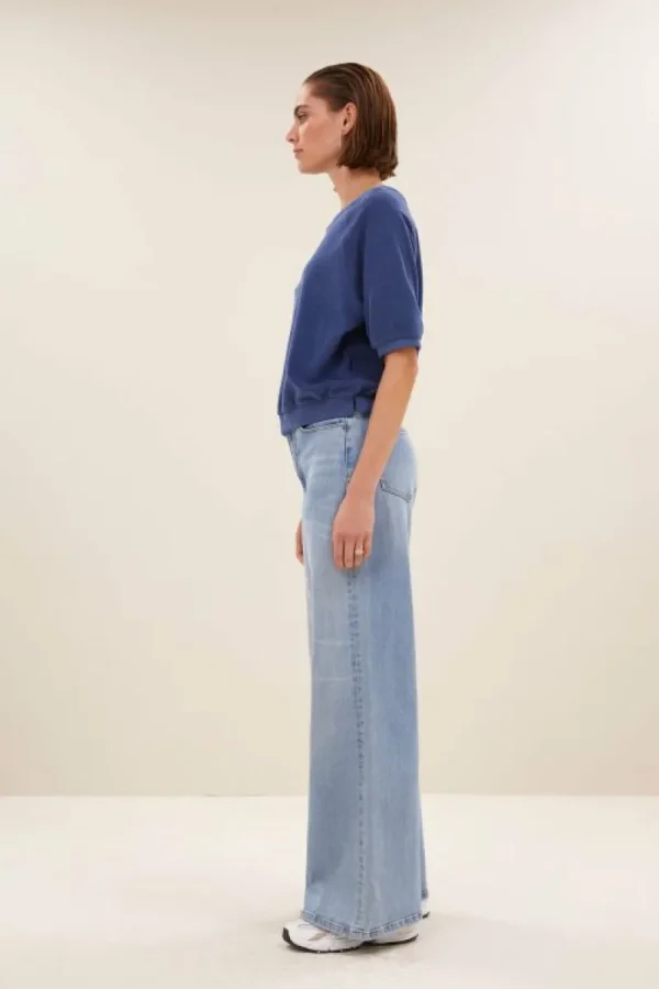 By bar Tops & Shirts<neva slub top | estate blue