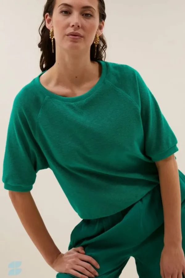 By bar Tops & Shirts<neva slub top | green lake