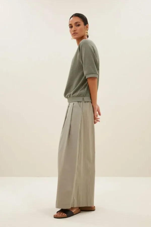 By bar Tops & Shirts<neva slub top | mulled basil