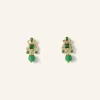 By bar Oorbellen<nila earring | green