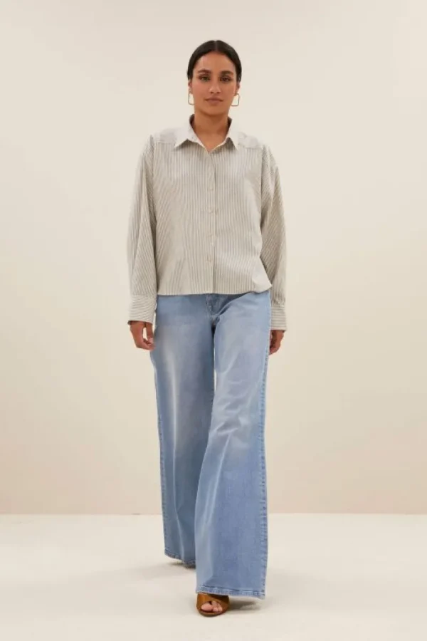 By bar Blouses<nima lurex stripe blouse | midnight