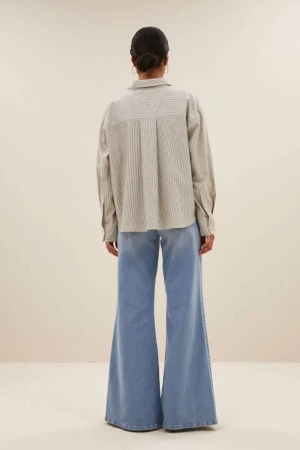 By bar Blouses<nima lurex stripe blouse | midnight