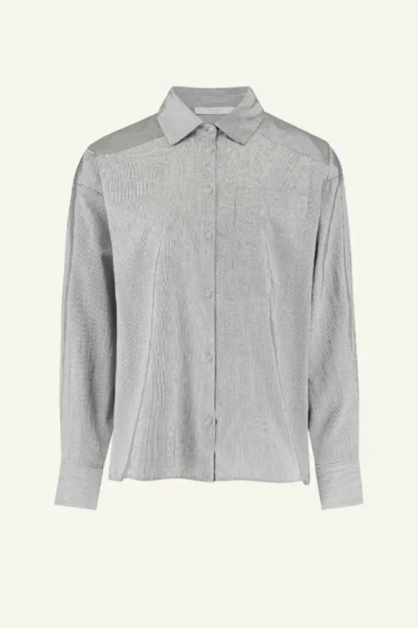 By bar Blouses<nima pin stripe blouse | black