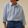 By bar Blouses<norel pin stripe blouse | indi grey
