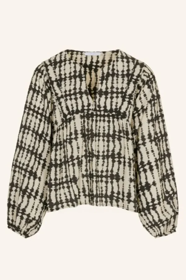 By bar Blouses<nova tie dyed blouse | tie-dye print
