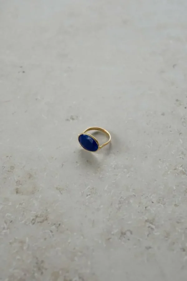 By bar Sieraden<PD OVAL RING | blue