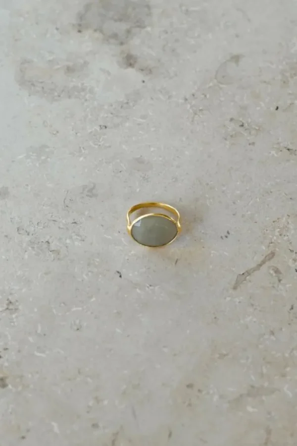 By bar Sieraden<PD OVAL RING | grey