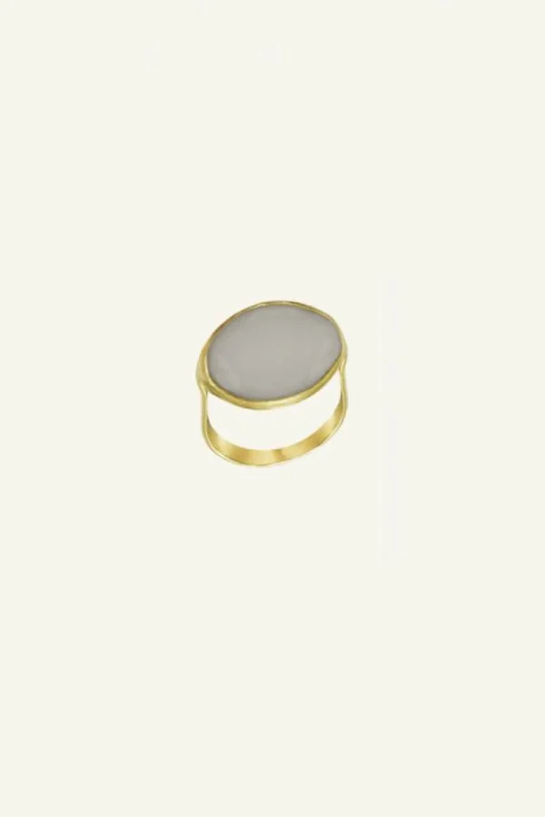 By bar Sieraden<PD OVAL RING | grey