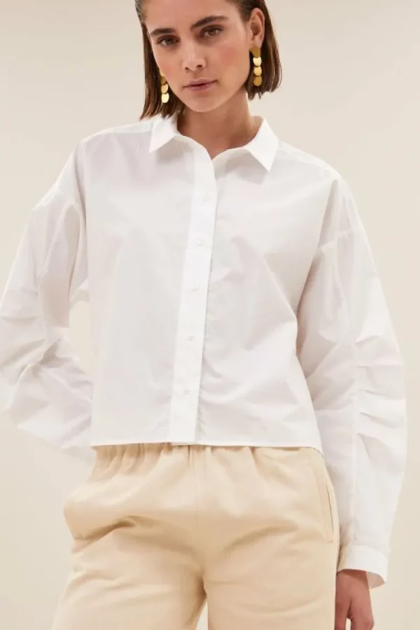 By bar Blouses<penny poplin blouse | white