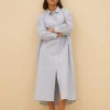 By bar Jurken<pin stripe shirt dress | indi grey