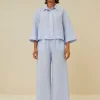 By bar Broeken<randy pinstripe pant | sky blue