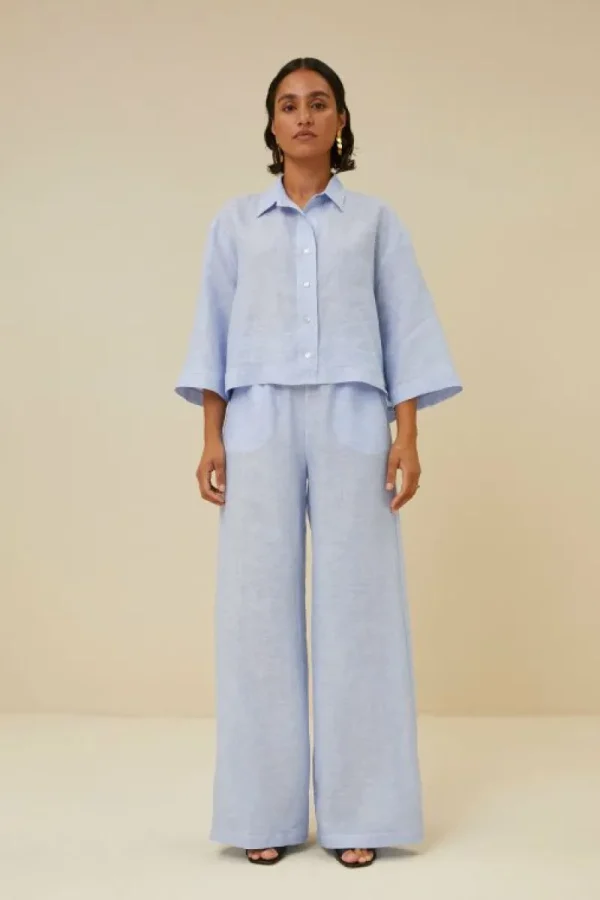 By bar Broeken<randy pinstripe pant | sky blue