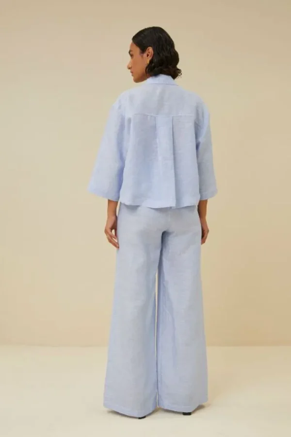 By bar Broeken<randy pinstripe pant | sky blue